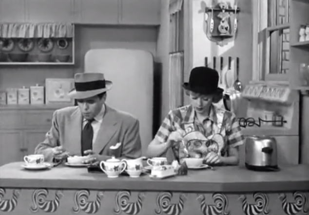 This shot was hilarious back in 1952. Now it’s just standard Zooey Deschanel costuming.